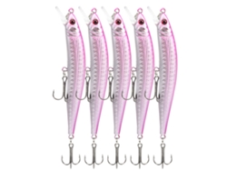 5pcs Minnow Lure Bait Artificial Simulation Long Shot Con Anzuelo Triple Accesorio De Pesca 5
