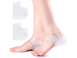 Calcetines Protectores Para El Talón Y La Parte Delantera Del Pie Con Silicona Invisible, Aumento De Altura De 4,0 Cm, 3 Pares.