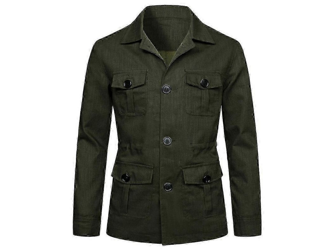 Chaqueta Safari De Lino Informal De Estilo Retro Para Hombre, Ideal Para Otoño/primavera.
