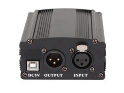 Fuente De Alimentación Fantasma De 48 V, 1 Canal Para Micrófono De Condensador Con Cable Xlr De 3 Pines Y Usb.