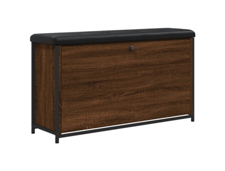 Banco zapatero VIDAXL con cajón abatible roble marrón (102x32x56cm)