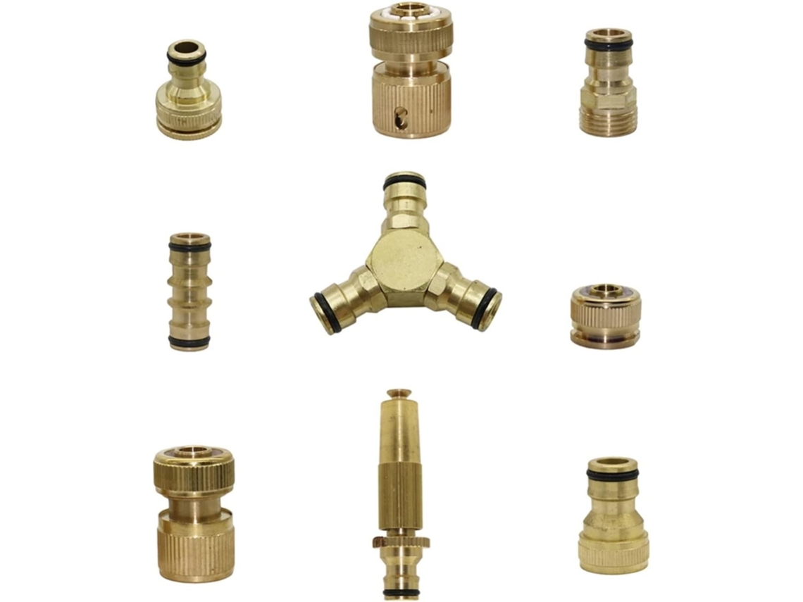 Conector Roscado De Latón Tipo 9 16 Mm Para Manguera Latón
