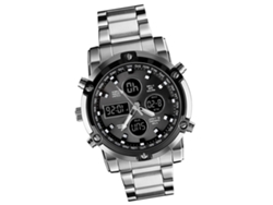 Reloj Deportivo Casual De Cuarzo Skemi 1389 Para Hombre Con Brazalete De Acero Inoxidable Y Resistencia Al Agua De 3 Atm.