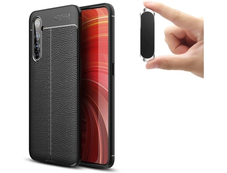 Carcasa y Soporte Realme X50 PRO Rugged Leather Negro