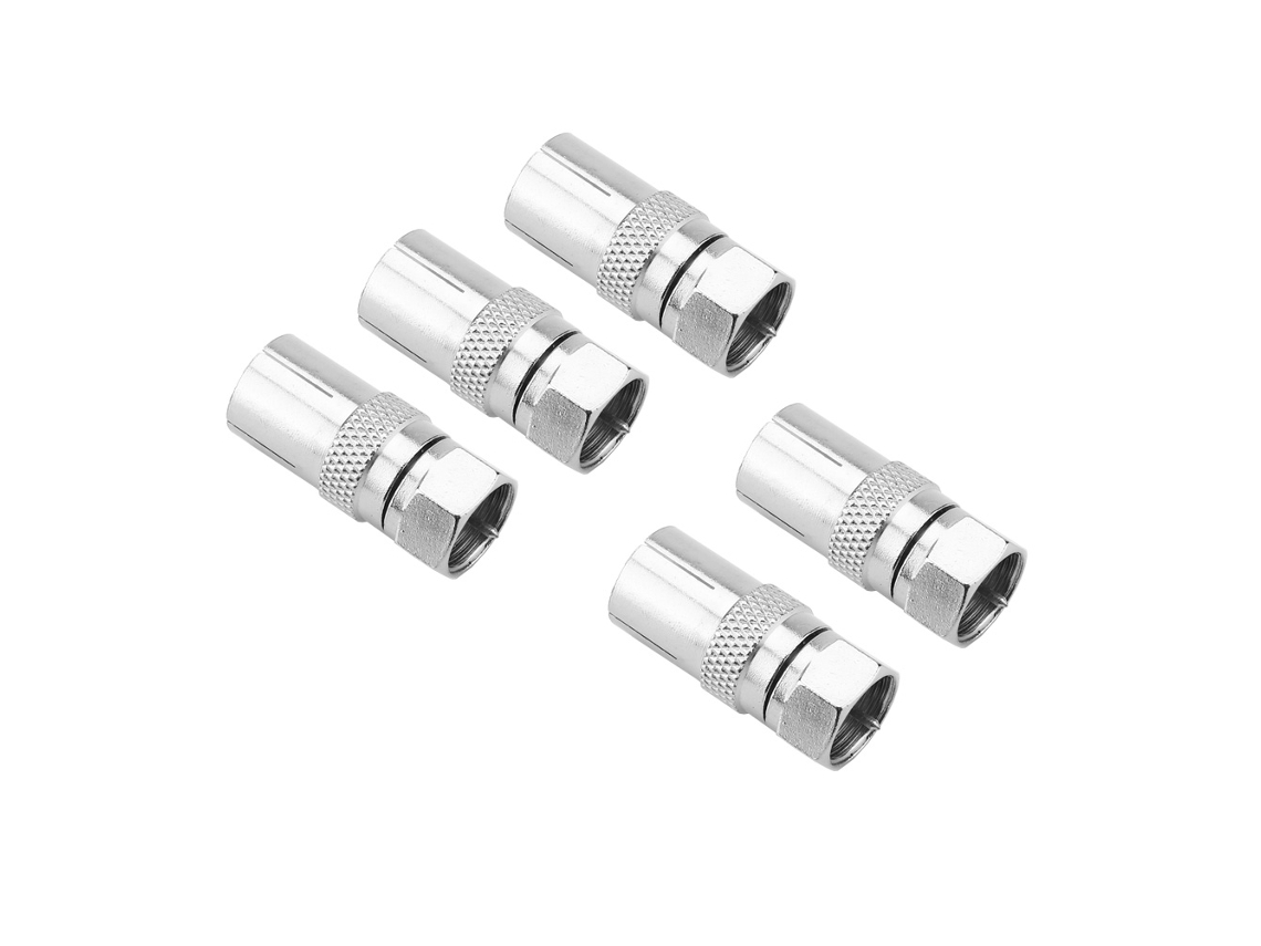 5 Adaptadores Coaxiales Rf Hembra Para Conexión De Antena De Tv. Conector De Enchufe De Antena.