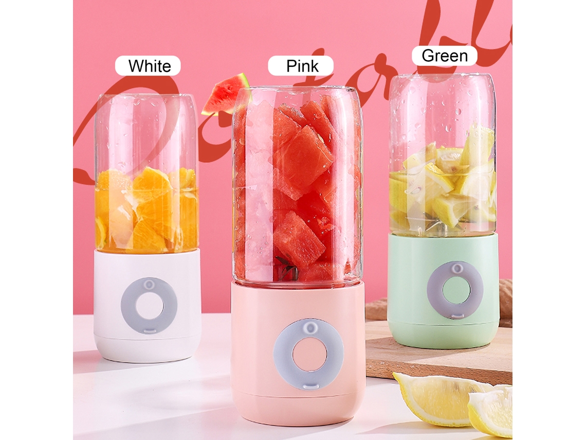 Licuadora portátil de 500 ml con USB, recargable.