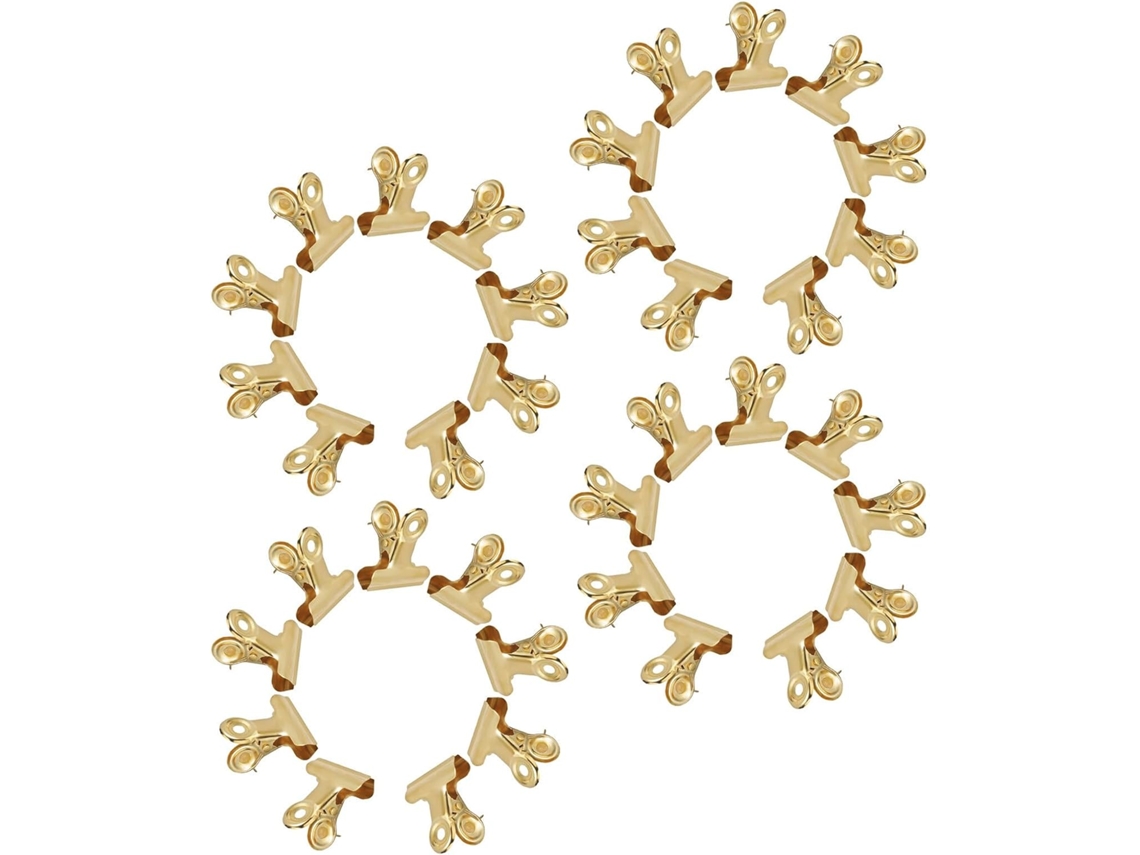 50 Piezas De Clips Decorativos Dorados Para Exhibición De Fotos, Chinchetas