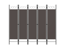 Separador LOVELY HOME con 5 Paneles de Tela Antracita (200 x 180 cm)