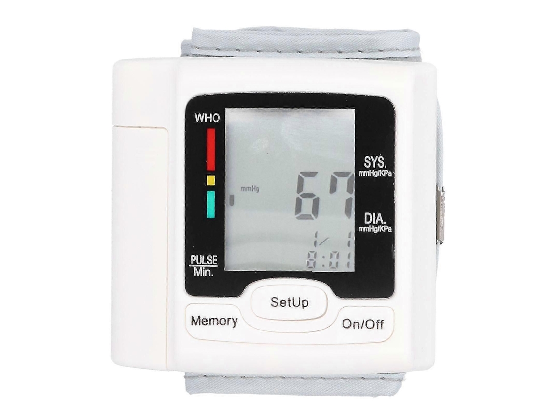 Monitor de presión arterial de muñeca con pantalla LCD digital automática, dispositivo de medición de pulso, estilo B. GOKOCO