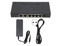 Switch Poe De 6 Portas 250m Detecção Inteligente De Corrente Shell De Metal 10/100mbps
