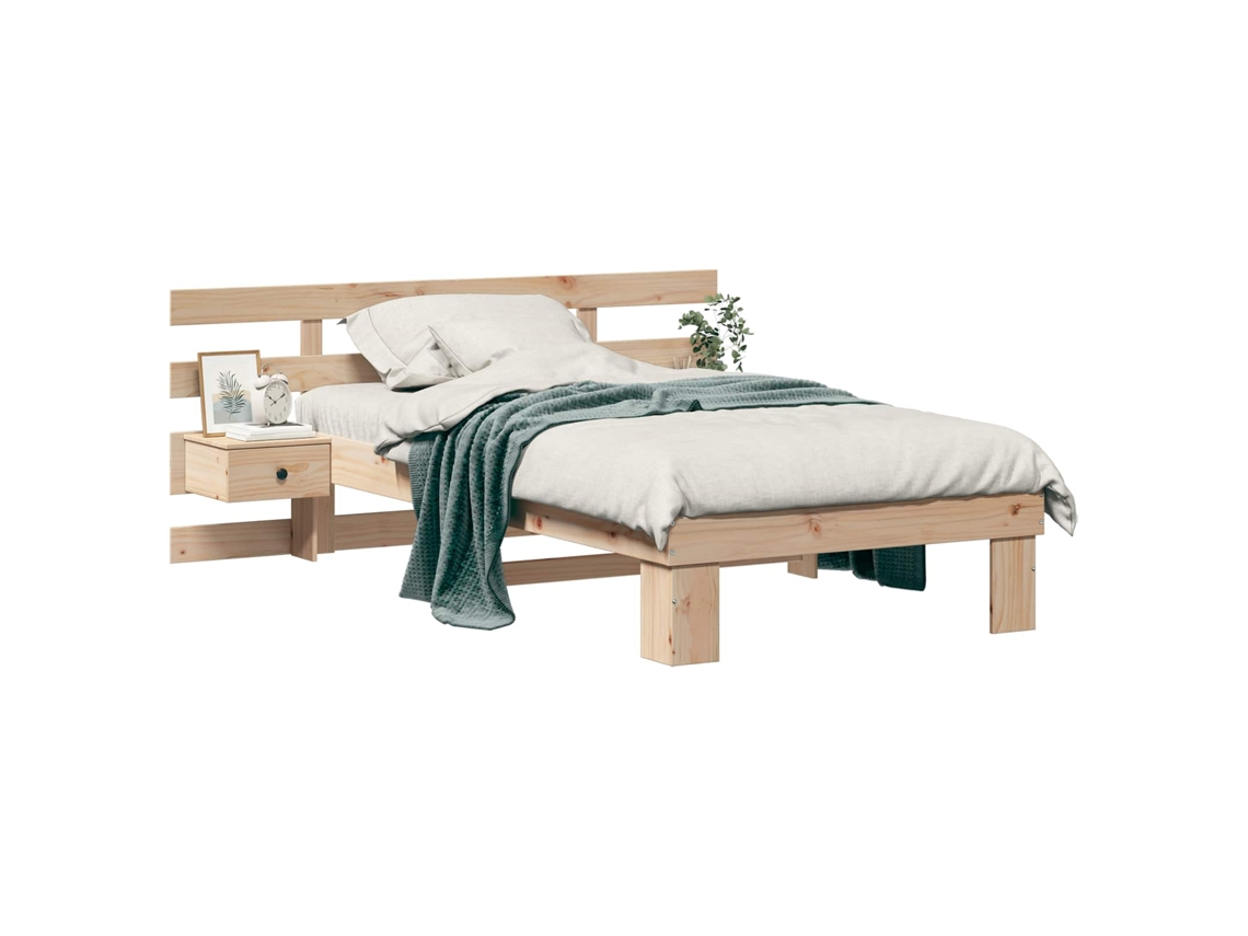 Maison Exclusive - Estructura De Cama Marrón 80 X 200 Cm Madera De Pino Macizo