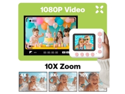 Cámara digital para niños, 1080p, impresión térmica, 32 g, color verde, Yemaesre