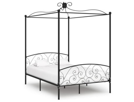 MAISON EXCLUSIVE Estructura de cama con dosel 120X200 cm metal negro