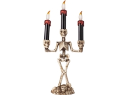 Portalámparas Decorativo Led Sin Llama A Base De Cera Con Calavera Y Esqueleto Para Halloween