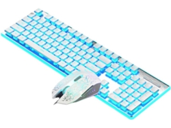 Teclado Mecánico Con Cable Y Ratón Led Silencioso E Impermeable Para Deportes.