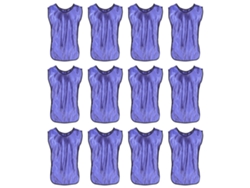 Omni-202612pcs Chalecos De Entrenamiento Para Adultos Morados Nylon Para Fútbol Baloncesto Fitness Talla Única