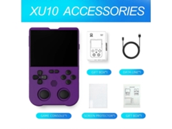 Nueva consola de juegos portátil XU10 2024 con pantalla IPS de 3,5", batería de 3000 mAh, sistema Linux integrado y juegos retro. Hengjian