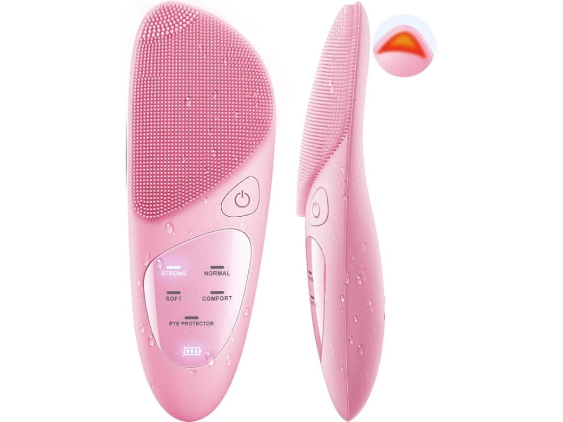 YEMAESRE Cepillo de limpieza facial de silicona para exfoliación facial Cepillo de lavado facial recargable 4 modos de limpieza exfoliante