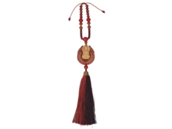 Colgante De Madera De Durazno Con Carro De Buda Y Exquisita Talla De Guanyin Ksitigarbha.