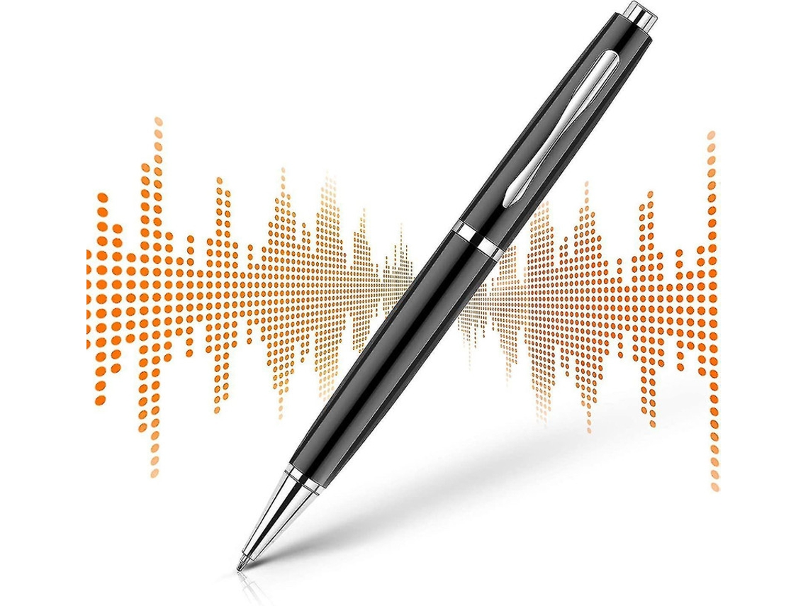 Grabadora de voz digital de 32 GB, activada por voz, para conferencias, reuniones, clases y reproducción de MP3, portátil, USB, Yizhood (negra)