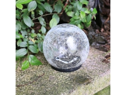 Lámpara Solar De Bola De Cristal Elegante, Resistente Al Agua Ip65, Decoración De Jardín, Encendido/apagado Automático, 15 Cm