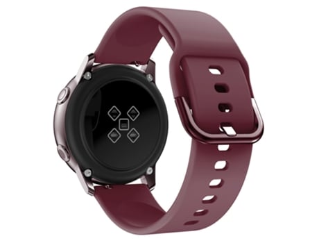 Correa de Silicona 20mm para Samsung Galaxy Watch4 Classic 46mm 42mm/Watch4 44mm 40mm/Watch Active 2/Garmin Vivomove3 - vino tinto