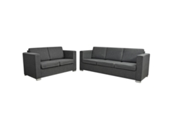 Conjunto de sofá, 2 piezas, tela gris oscuro MAISON EXCLUSIVE