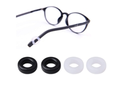 10 pares de ganchos de silicona para gafas, redondos, antideslizantes, blancos y negros, GOKOCO