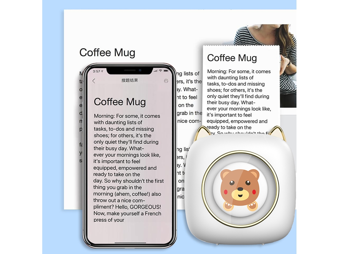 Mini Impresora Térmica Portátil Bluetooth De Bolsillo De 203 Ppp Con 11 Rollos De Papel Para Android E Ios.