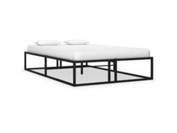 Estructura De Cama Sin Colchón Metal Negro 120x200 Cm