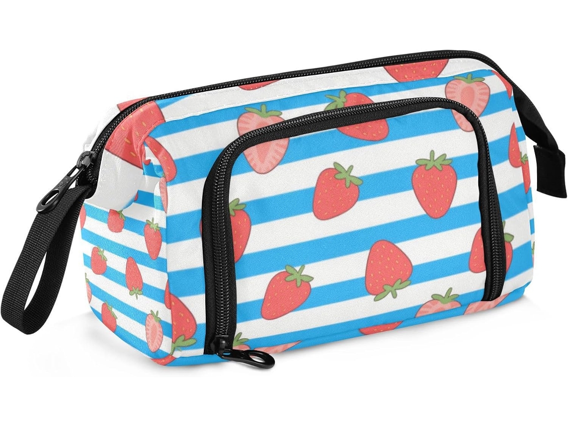 Besportble Estuche De Con Compartimento Con Cremallera Para Adolescentes En La Escuela Y Fresas 24 X 9,5 X ...