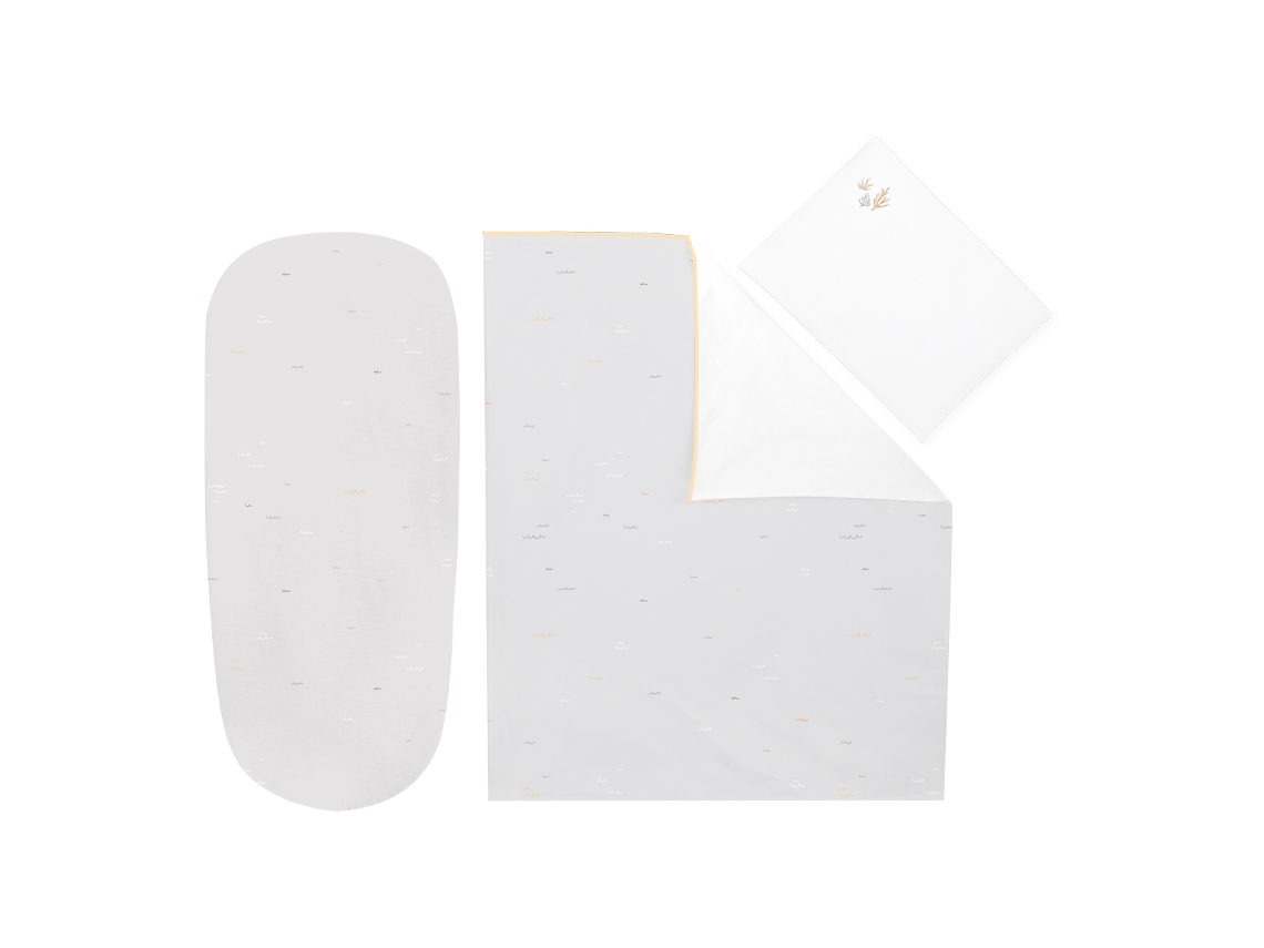 Juego de ropa de cama para cuna Kikkaboo Seally Me de 6 piezas