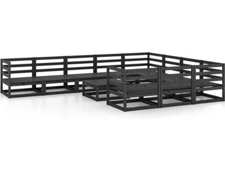 Conjunto 11 de muebles de jardín VIDAXL madera maciza de pino
