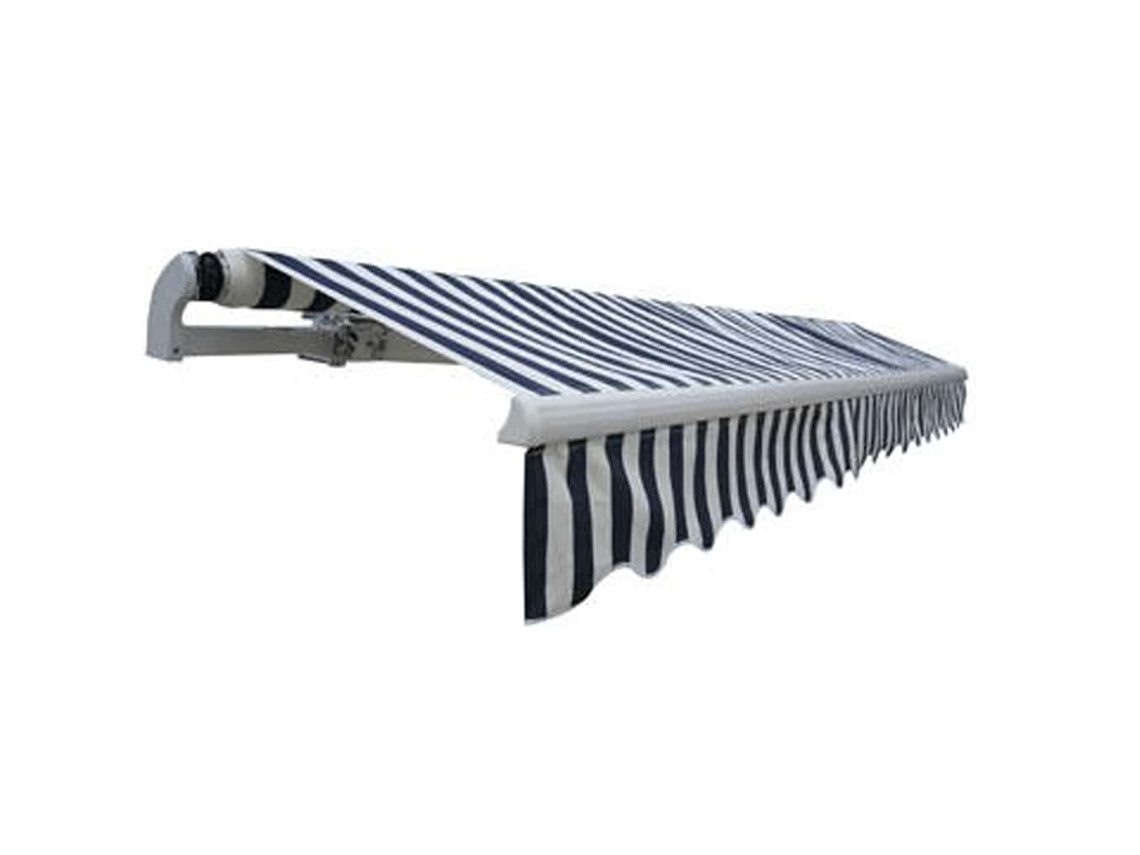 Maison Exclusive - Toldo Plegable Motorizado 400 Cm Azul Y Blanco