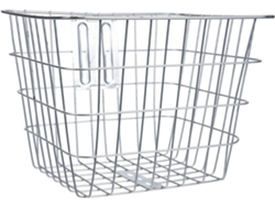 Cesta plateada gruesa para manillar de bicicleta, ideal para llevar objetos. Gokoco