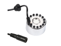 Generador de niebla ultrasónico Primerox de 24 V, 12 LED, cambio de color, fuentes de alimentación y control de humedad.