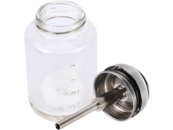Frasco De Vidro Transparente Ciieeo De 100ml Com Bomba Dosadora, Compacto E Portátil Para Armazenar Líquidos E Solventes.