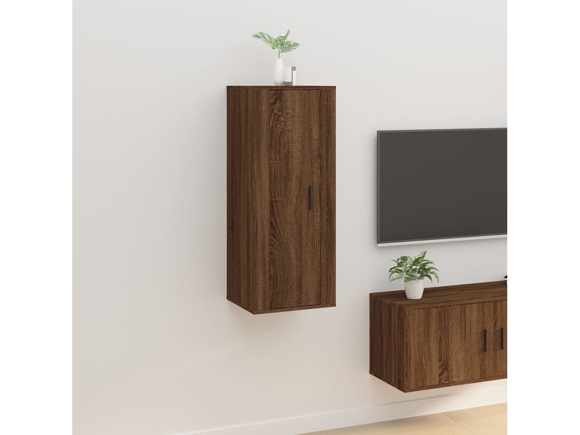 Estantería/Mueble de TV de Pared 40X34,5X100 Cm Roble Marrón