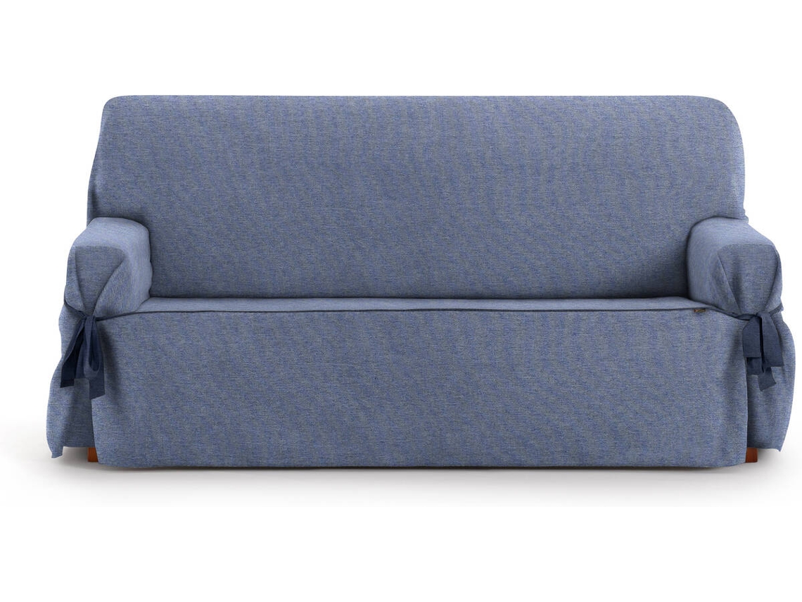 Funda de Sofá 3 Plazas EYSA Universal Premium Valeria Tejido Elástico (230 x 70 x 110 cm - Poliéster y Algodón - Azul)