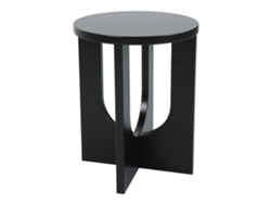 Mesa Auxiliar Kysdajore Tablero Redondo 50xø40 Negro [EN.CASA]