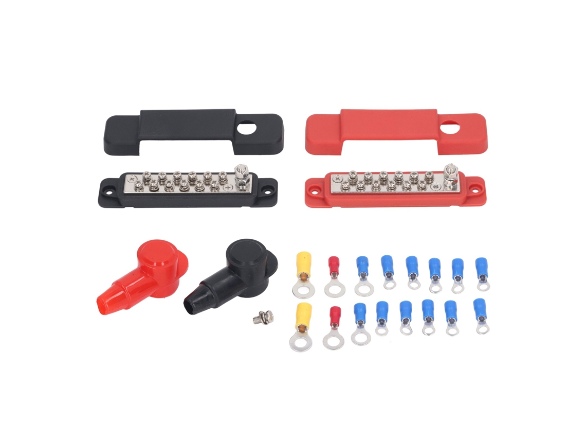 Yncm2026-2 Conjuntos Bloque De Distribución De Potencia Busbar 12 Terminales Tuerca M8 Para Automóvil Rv Marina Yate Dc48v 150a