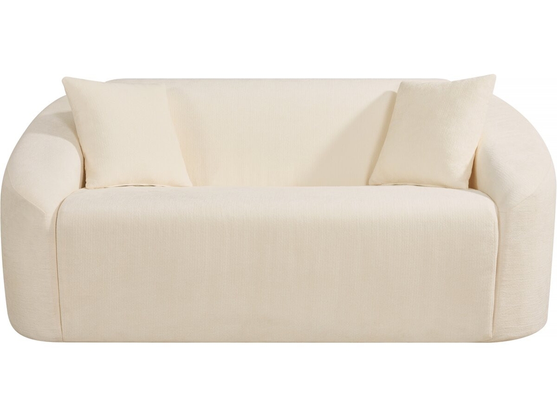 Sofá Fijo Recto De Tela "ondine" - 2 Plazas - Beige