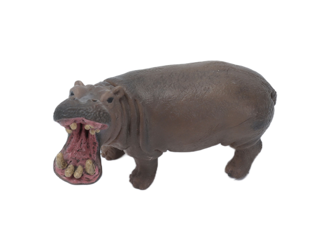 Ats-modelo De Hipopótamo De Plástico Sólido Juguete De Animales Salvajes Simulación Realista Figura Estática Para Niños