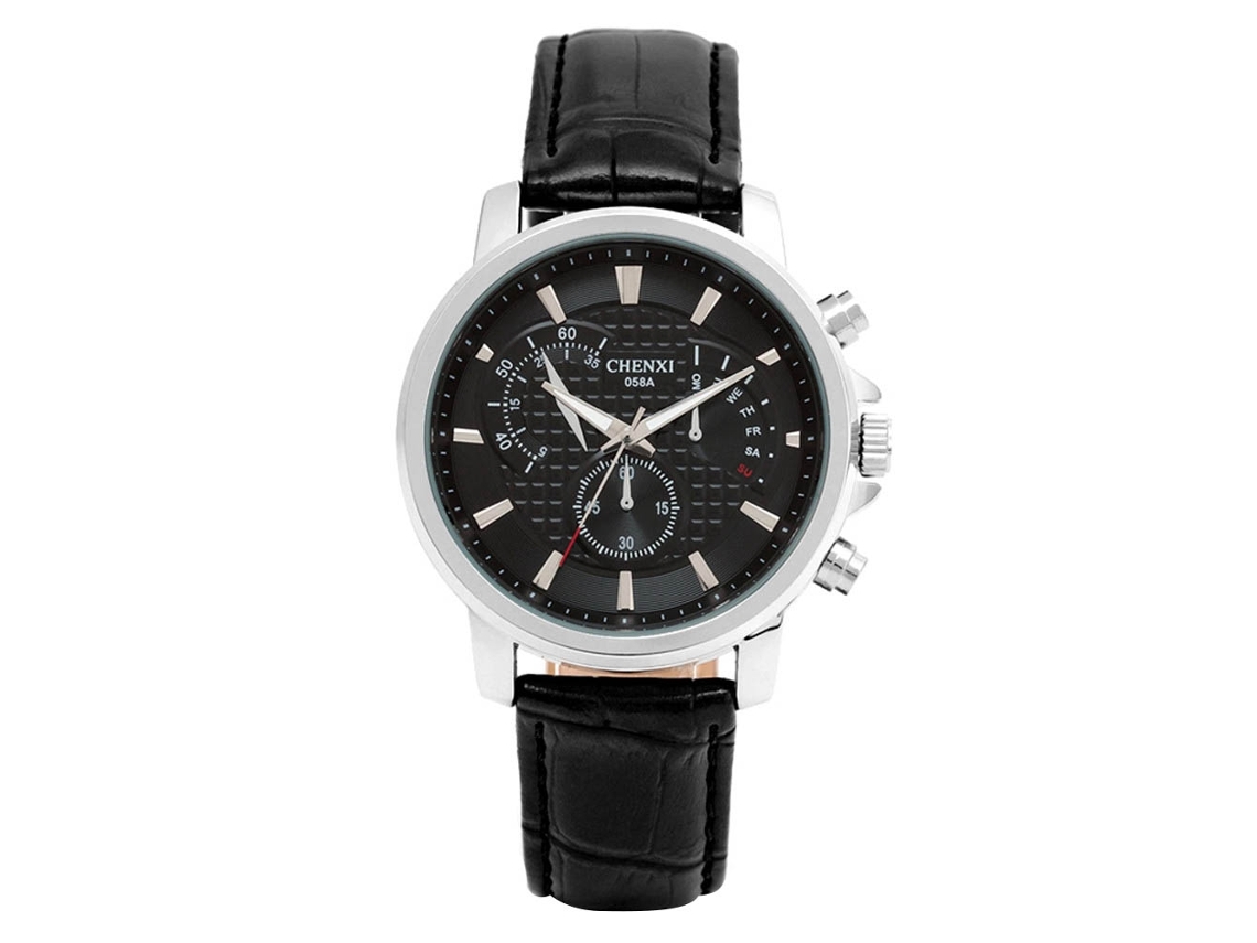 Reloj De Moda Para Hombre Con Correa De Pu, Movimiento De Cuarzo, Elegante Y Con Estilo.