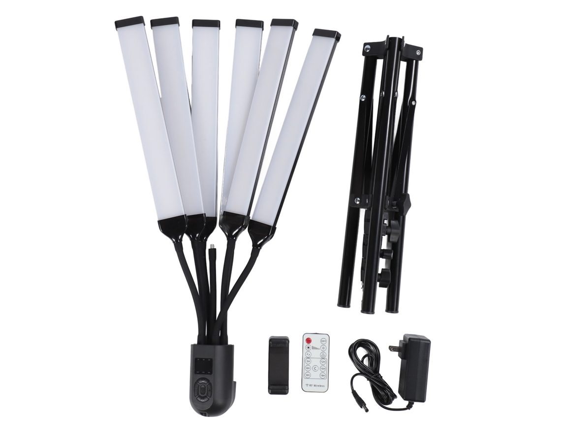 Luz De Fotografía Led (de 6 Brazos Plegables Con Rotación De 360 Grados)