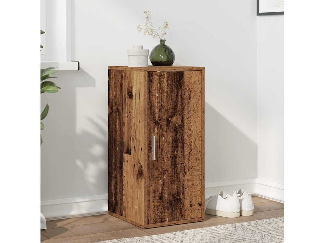 Maison Exclusive - Mueble Zapatero Madera De Ingeniería Envejecida 32x35x70 Cm