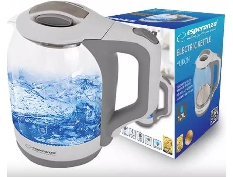Hervidor ESPERANZA Yukon Cristal Ekk025W (Blanco - 1,7L)