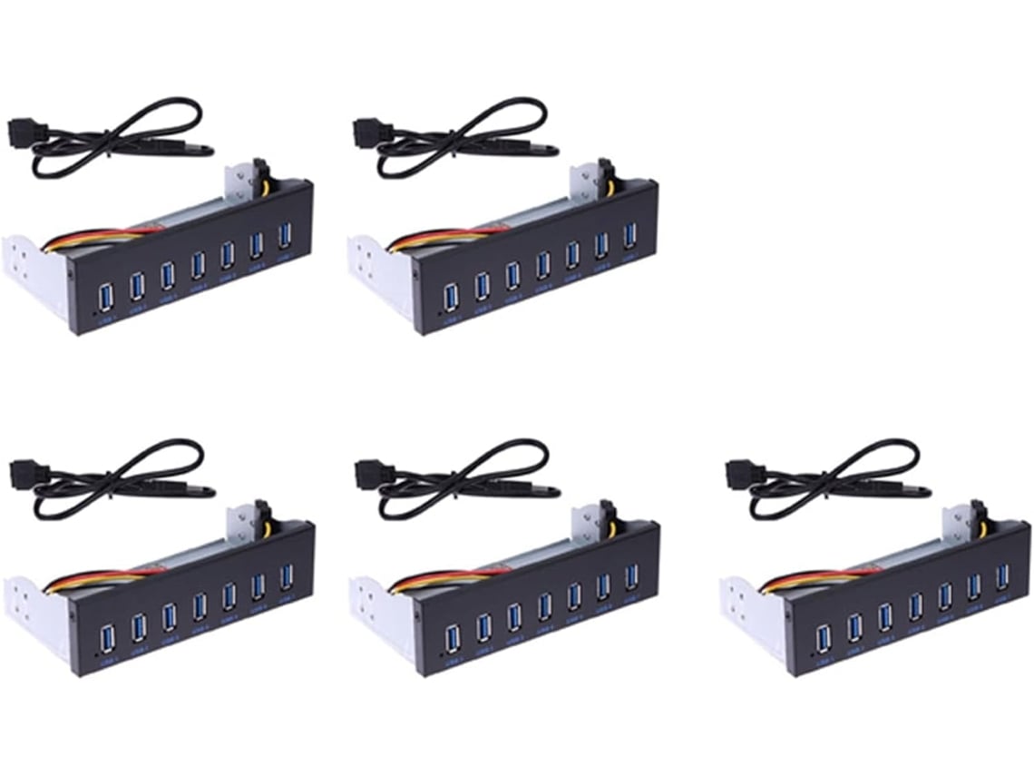Hub Usb 3.0 De 5 Puertos Y 7 Puertos (5 Gbps) Con Panel Para Bahía De Unidad De 5,25 Pulgadas Y Unidad De Cd-rom