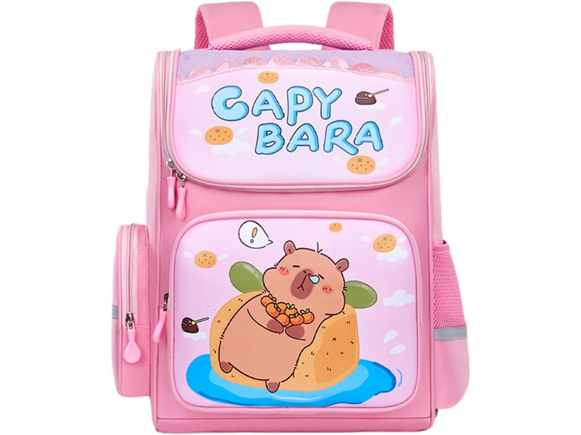 Mochila Escolar Capivara| Adorável Em Formato De Com Divisória Impermeável Para Meninas E Meninos, Perfeita