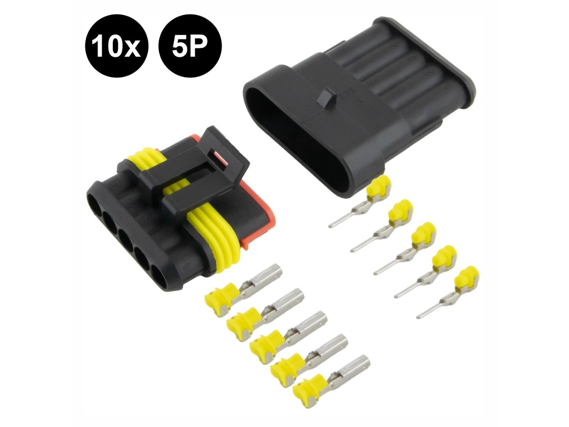 Juego De 10 Enchufes Superseal De 5 Pines Con Terminales PRO K Ip67